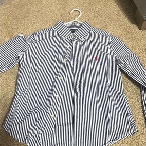 Polo by Ralph Lauren Kids Blue and White Striped Shirt